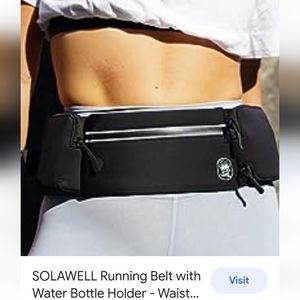 SOLAWELL Running Belt withWater Bottle Holder - Waist..